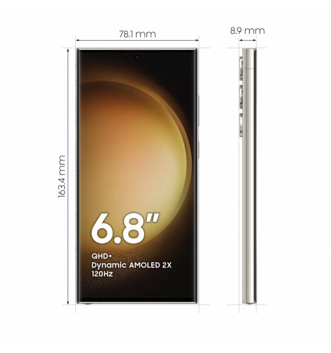 Samsung Galaxy S23 Ultra SM-S918B 17,3 cm (6.8 Zoll) Dual-SIM Android 13 5G USB Typ-C 12 GB 512 GB 5000 mAh Cremefarben