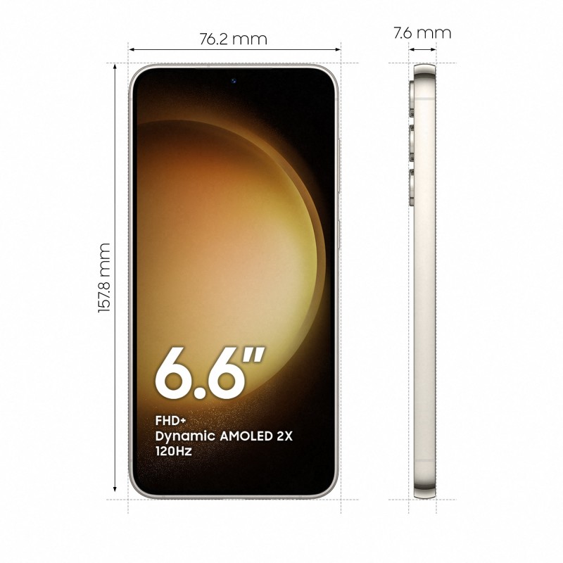 Samsung Galaxy S23+ SM-S916B 16.8 cm (6.6") Dual SIM Android 13 5G USB Type-C 8 GB 512 GB 4700 mAh Cream