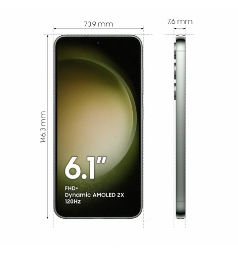 Samsung Galaxy S23 Display 6.1'' Dynamic AMOLED 2X, Fotocamera 50MP, RAM 8GB, 128GB, 3.900 mAh, Green