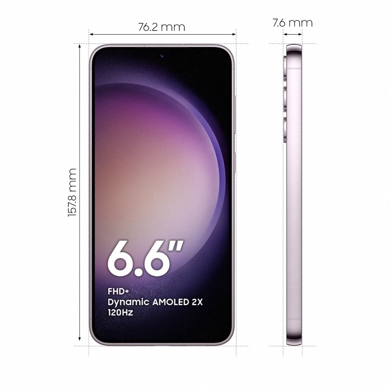 Samsung Galaxy S23+ SM-S916B 16,8 cm (6.6") Double SIM Android 13 5G USB Type-C 8 Go 512 Go 4700 mAh Lavande