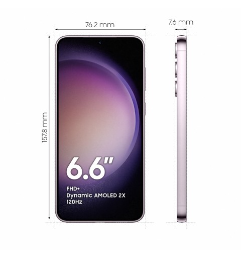 Samsung Galaxy S23+ SM-S916B 16,8 cm (6.6") Double SIM Android 13 5G USB Type-C 8 Go 512 Go 4700 mAh Lavande