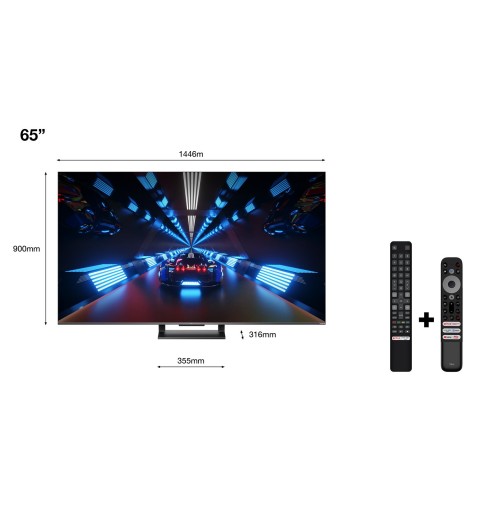 TCL 65C735 TV 165.1 cm (65") 4K Ultra HD Smart TV Wi-Fi Black