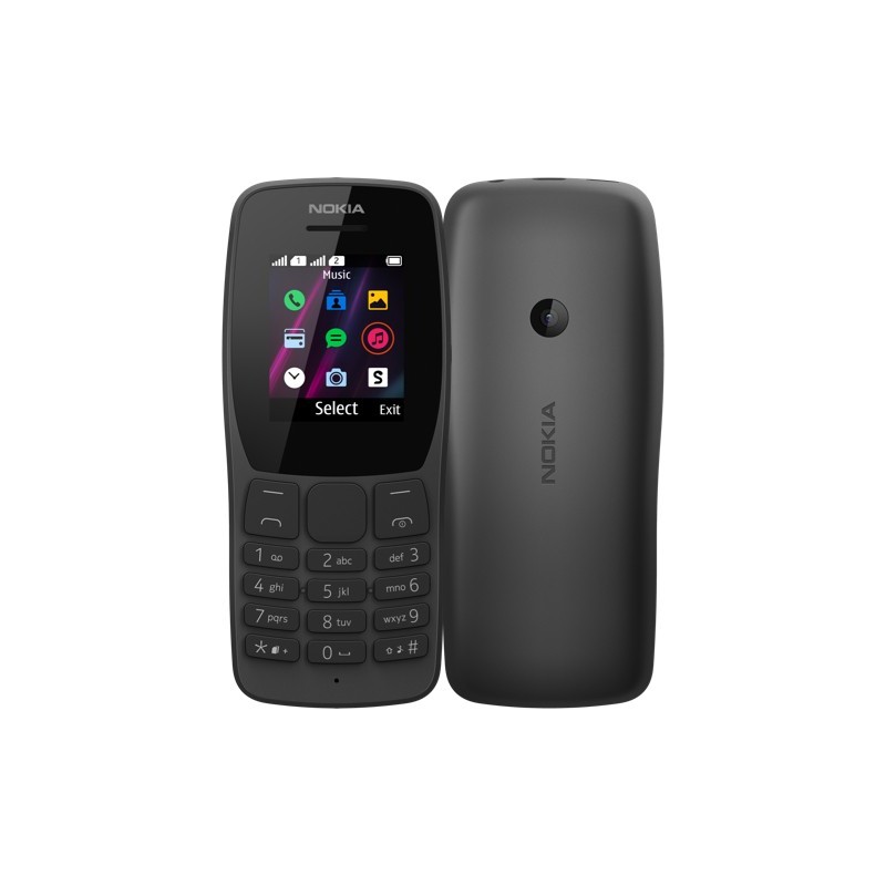 Nokia 110 4.5 cm (1.77") Black Feature phone
