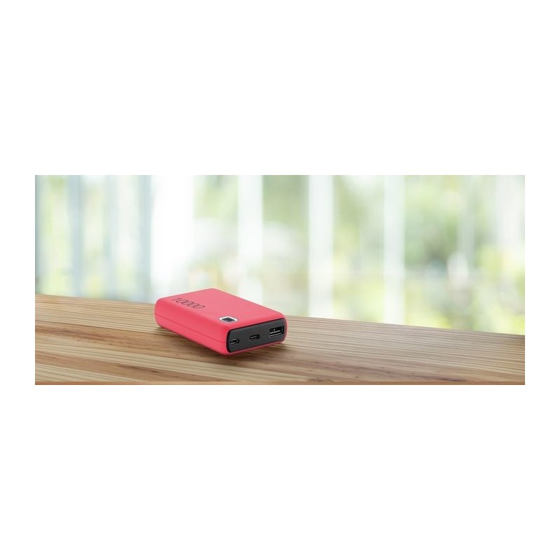 Cellularline ESSENCE Polímero de litio 10000 mAh Negro, Rojo