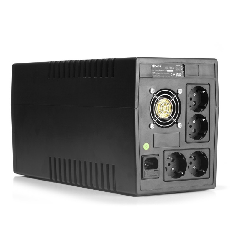 NGS FORTRESS 2000 V2 En espera (Fuera de línea) o Standby (Offline) 1,5 kVA 900 W 4 salidas AC