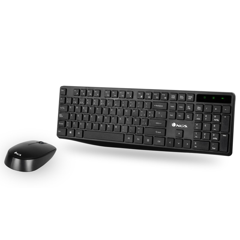 NGS Allure Kit, QWERTY, IT keyboard Mouse included RF Wireless Italian Black