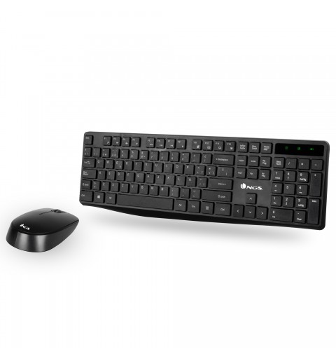 NGS Allure Kit, QWERTY, IT keyboard Mouse included RF Wireless Italian Black
