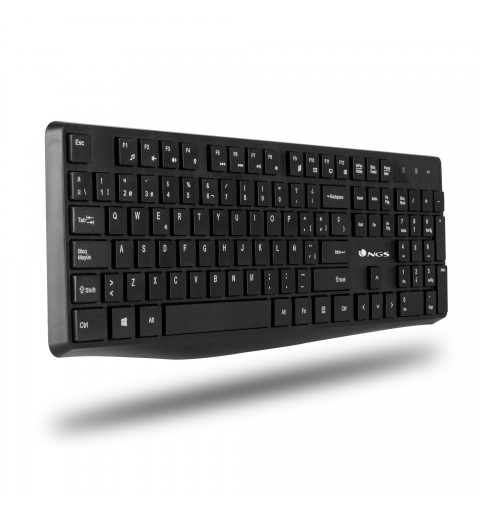 NGS Allure Kit, QWERTY, IT keyboard Mouse included RF Wireless Italian Black