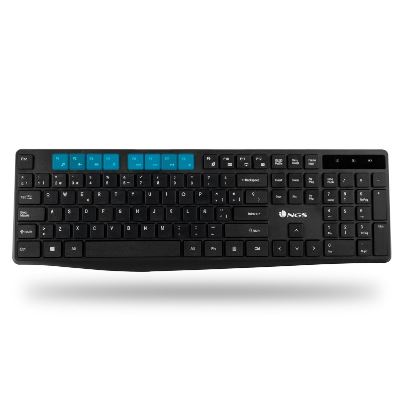 NGS Allure Kit, QWERTY, IT keyboard Mouse included RF Wireless Italian Black