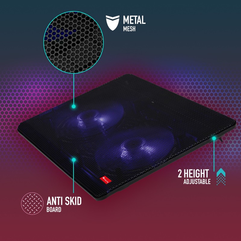 NGS Jetstand notebook cooling pad 39.6 cm (15.6") 1000 RPM Black