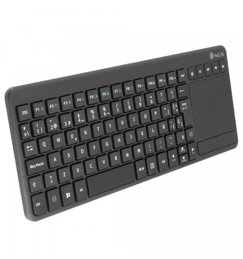 NGS TV Warrior, QWERTY, IT clavier RF sans fil Italien Noir