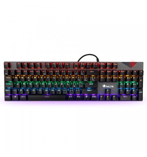 NGS ﻿﻿GKX-500, QWERTY, IT clavier USB Italien Noir
