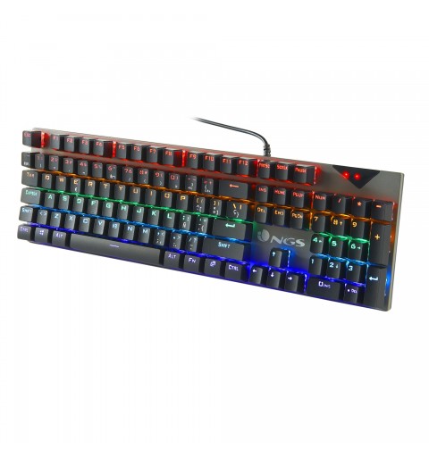 NGS ﻿﻿GKX-500, QWERTY, IT keyboard USB Italian Black