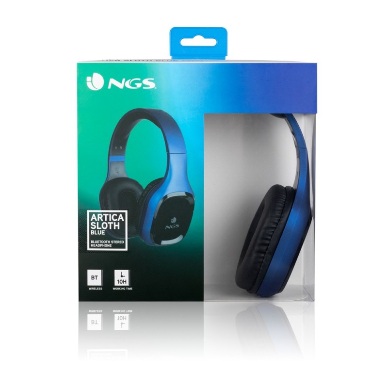 NGS Artica Sloth Auriculares Inalámbrico y alámbrico Diadema Llamadas Música Bluetooth Negro, Azul