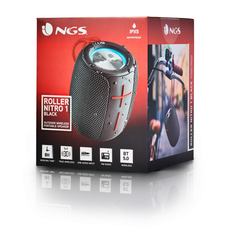 NGS Roller Nitro 1 Altoparlante portatile stereo Nero 10 W