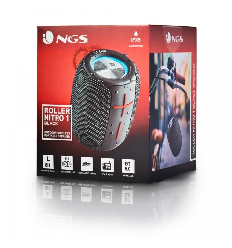 NGS Roller Nitro 1 Altoparlante portatile stereo Nero 10 W