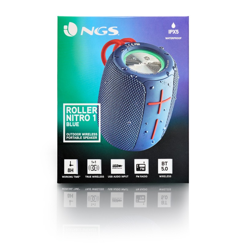 NGS Roller Nitro 1 Altavoz portátil estéreo Azul 10 W