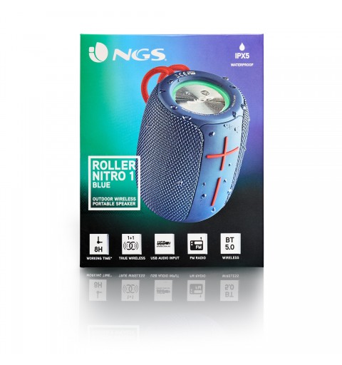 NGS Roller Nitro 1 Altavoz portátil estéreo Azul 10 W