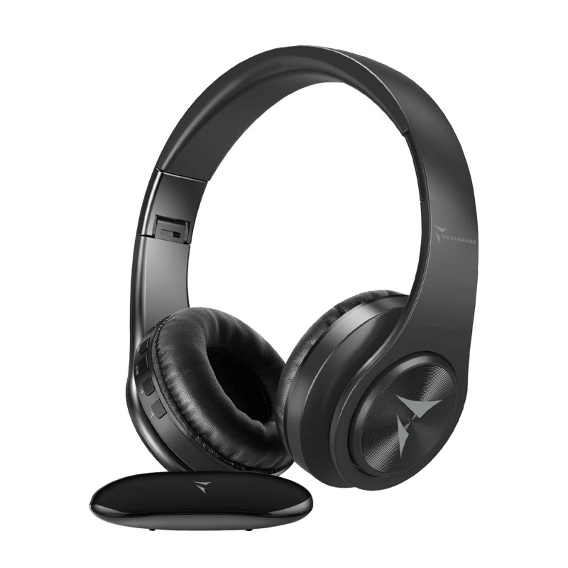 Techmade TM-YH690 headphones headset Wireless Head-band Music Everyday Black