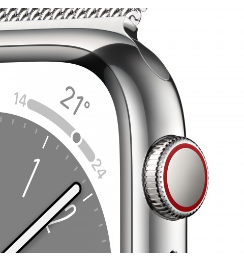 Apple Watch Series 8 OLED 41 mm 4G Plata GPS (satélite)