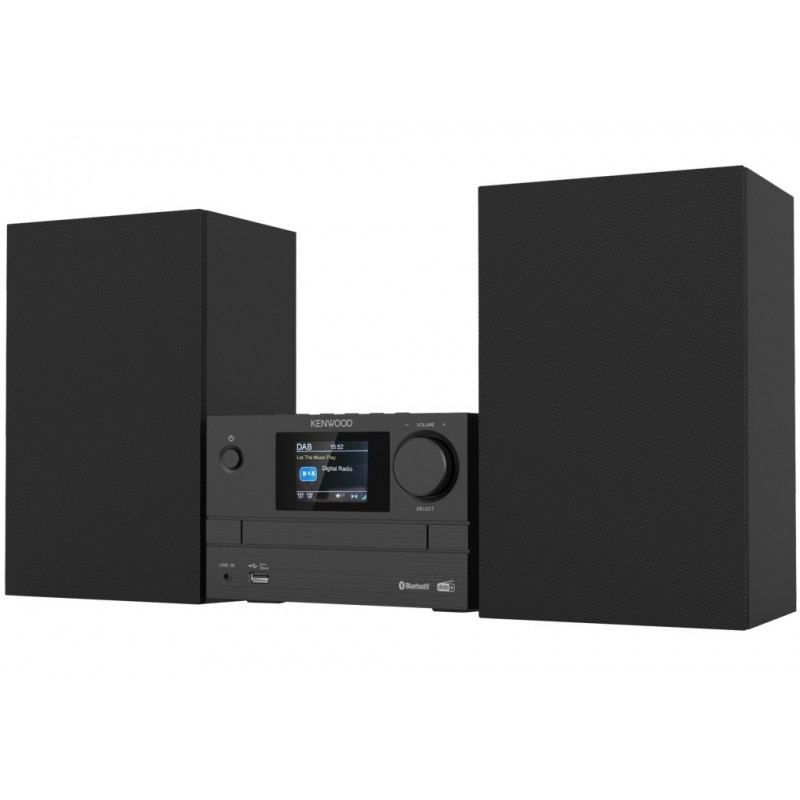 Kenwood M-525DAB Microcadena de música para uso doméstico 7 W Negro