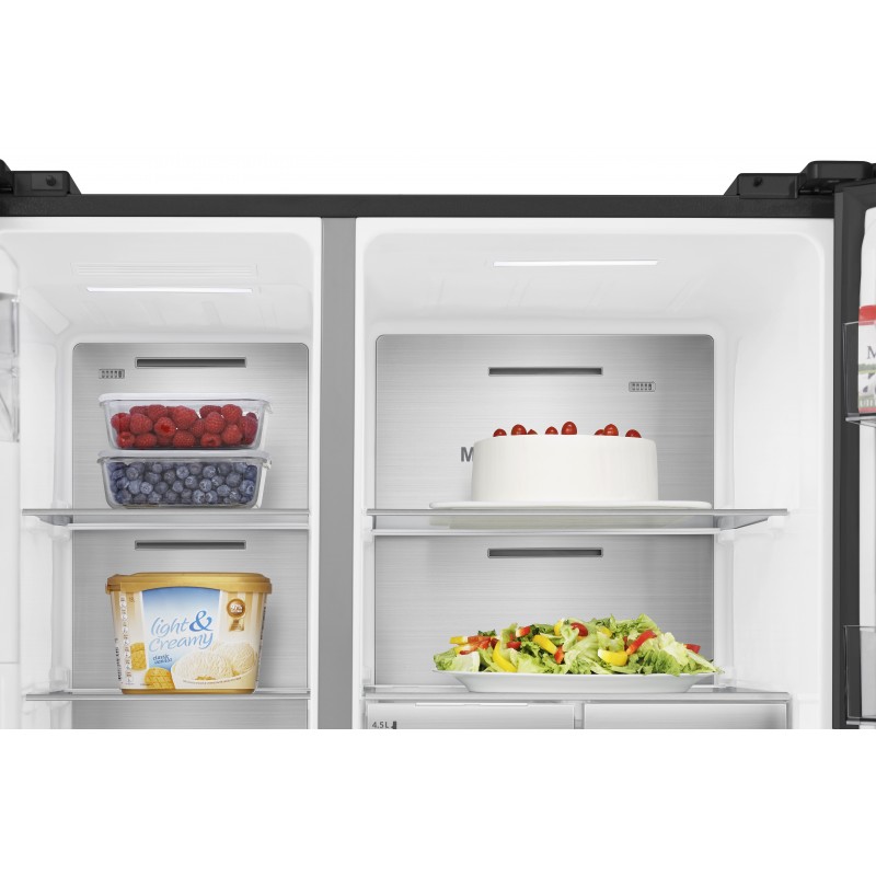 Hisense RS818N4TFE side-by-side refrigerator Freestanding 632 L E Black