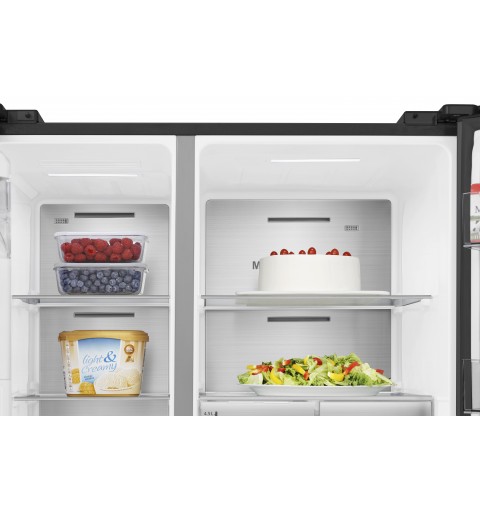 Hisense RS818N4TFE side-by-side refrigerator Freestanding 632 L E Black