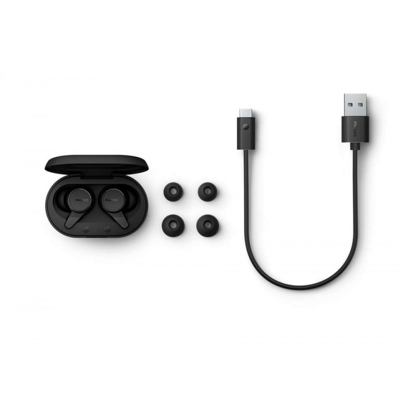 Philips 1000 series TAT1207BK 00 auricular y casco Auriculares True Wireless Stereo (TWS) Dentro de oído Bluetooth Negro