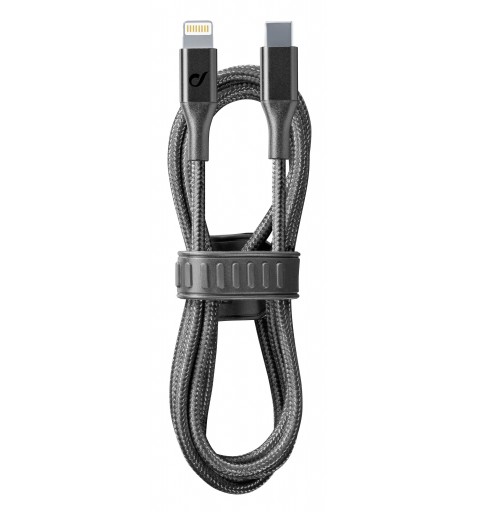 Cellularline Cosmic Cable - USB Type-C to Lightning Cavo USB con cinturino in silicone Nero