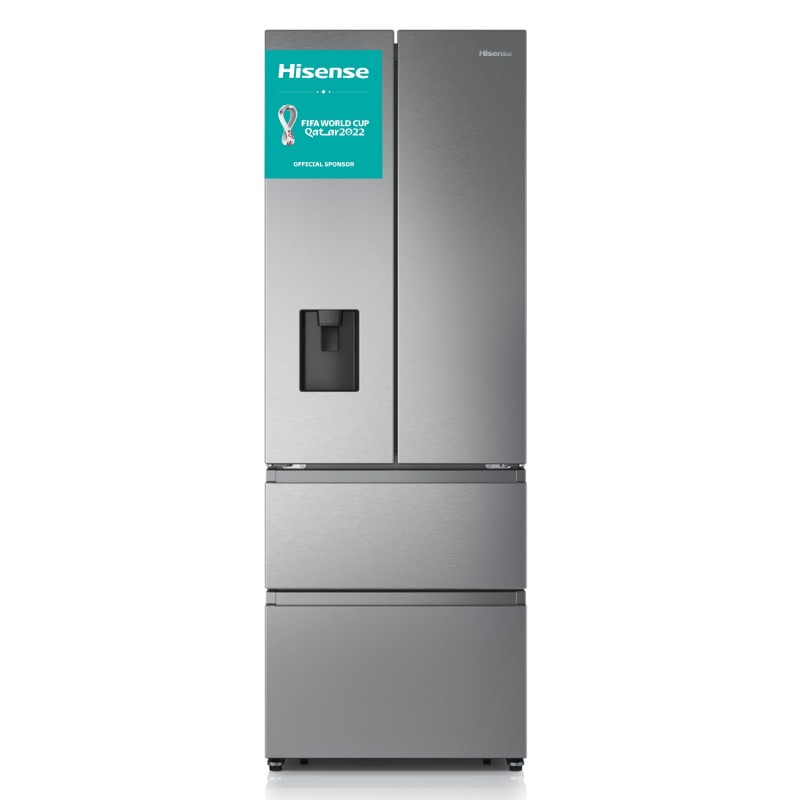 Hisense RF632N4WIE frigorifero side-by-side Da incasso 485 L E Grigio, Acciaio inossidabile