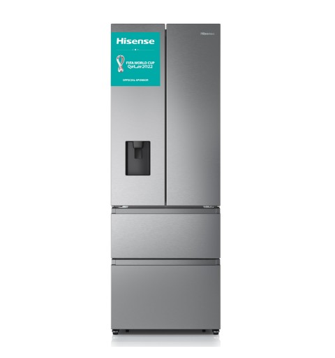 Hisense RF632N4WIE frigorifero side-by-side Da incasso 485 L E Grigio, Acciaio inossidabile