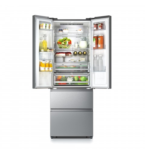 Hisense RF632N4WIE frigo américain Intégré (placement) 485 L E Gris, Acier inoxydable
