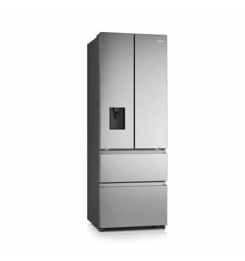 Hisense RF632N4WIE frigorifero side-by-side Da incasso 485 L E Grigio, Acciaio inossidabile