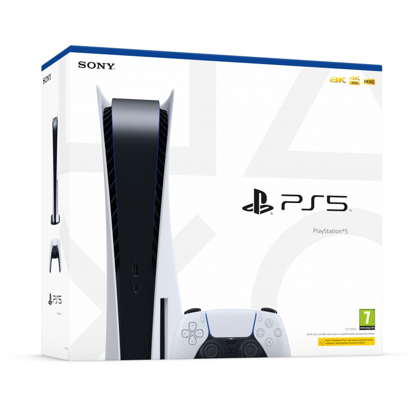 Sony PlayStation 5 C Chassis 825 Go Wifi Noir, Blanc