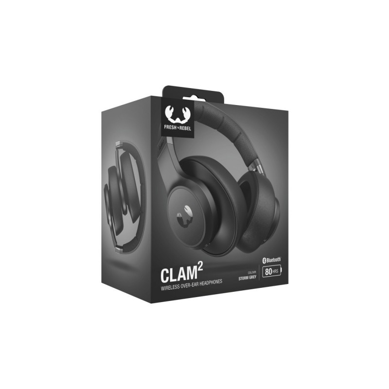 Fresh 'n Rebel Clam 2 Auricolare Con cavo e senza cavo A Padiglione Musica Giornaliera Bluetooth Grigio