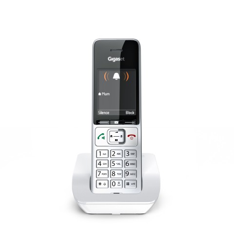 Gigaset Comfort 501 Telefono DECT Identificatore di chiamata Argento, Bianco