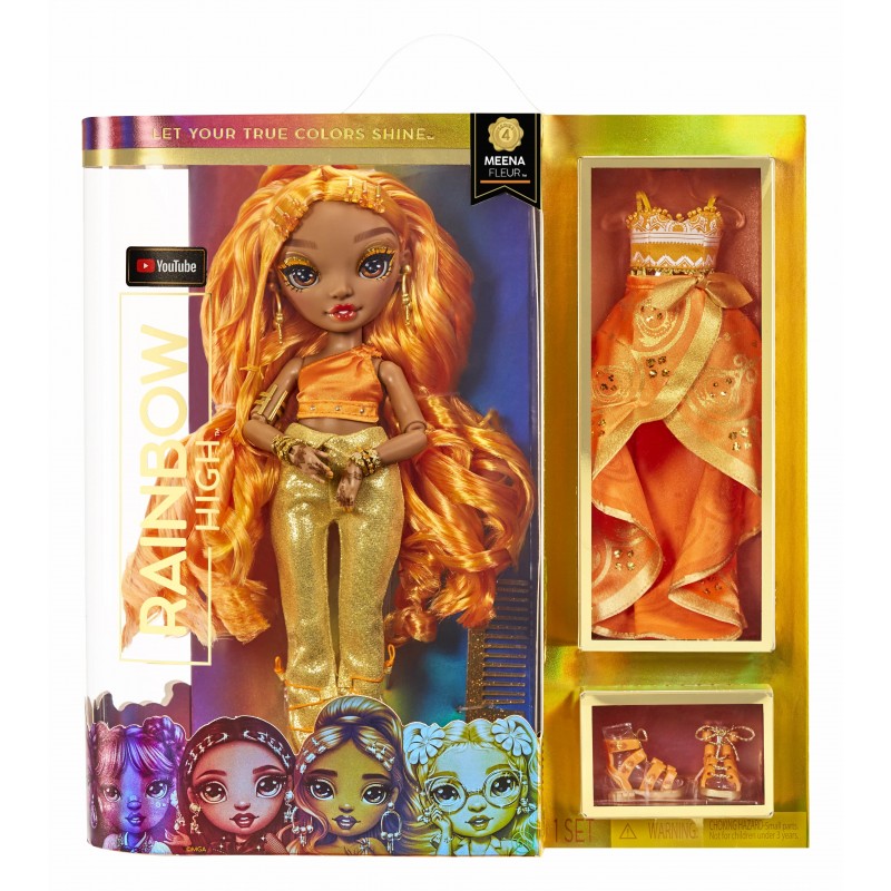 Rainbow High CORE Fashion Doll- Meena Fleur (Saffron)