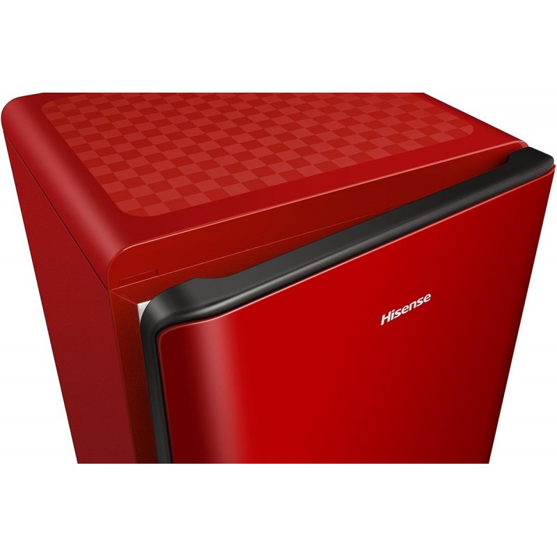 Hisense RR106D4CRF combi-fridge Freestanding 82 L F Red