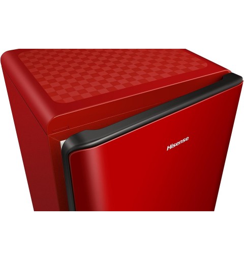 Hisense RR106D4CRF combi-fridge Freestanding 82 L F Red