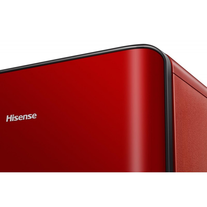 Hisense RR106D4CRF combi-fridge Freestanding 82 L F Red