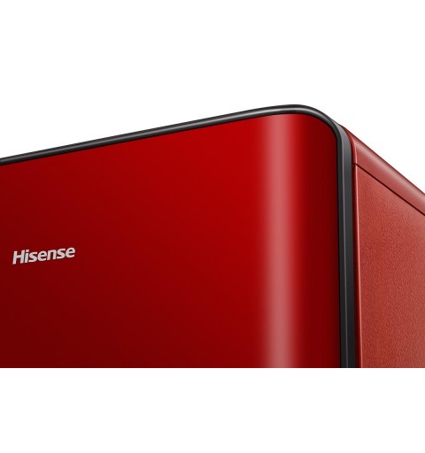 Hisense RR106D4CRF combi-fridge Freestanding 82 L F Red