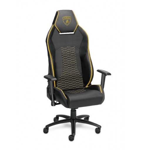 Lamborghini LAGAAC11 silla para videojuegos Silla para videojuegos de PC Asiento acolchado Negro, Amarillo