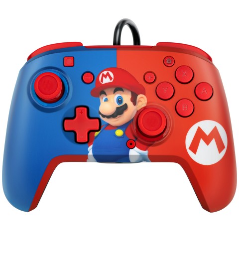 PDP Mario REMATCH Blu, Rosso USB Gamepad Nintendo Switch, Nintendo Switch OLED