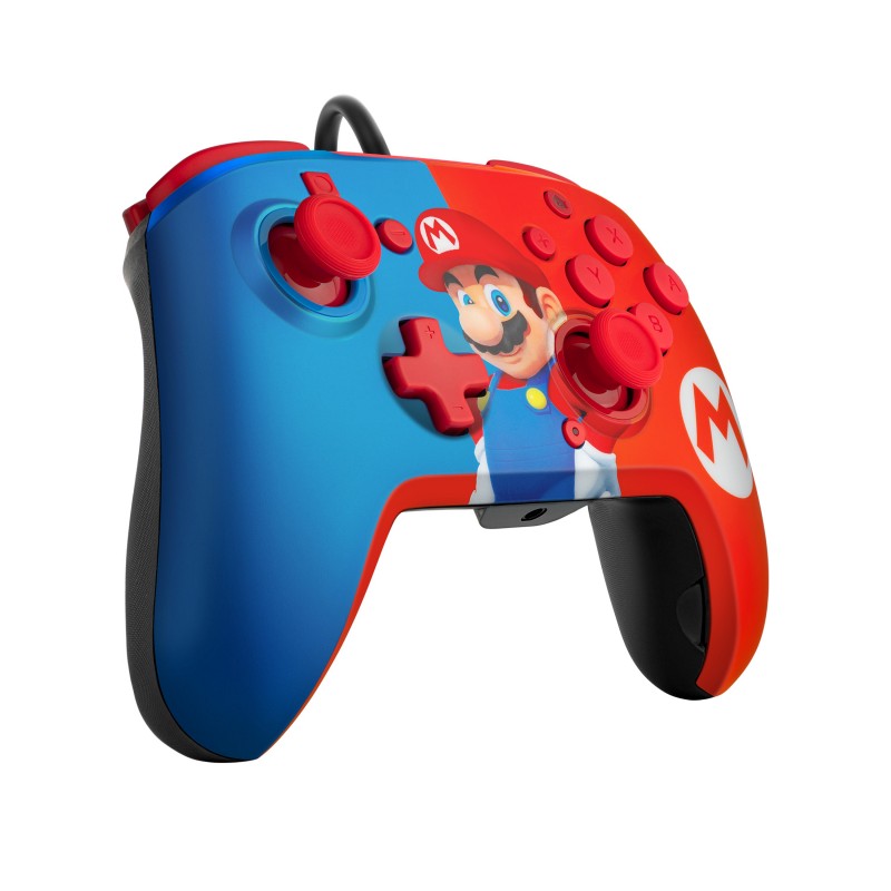 PDP Mario REMATCH Blu, Rosso USB Gamepad Nintendo Switch, Nintendo Switch OLED
