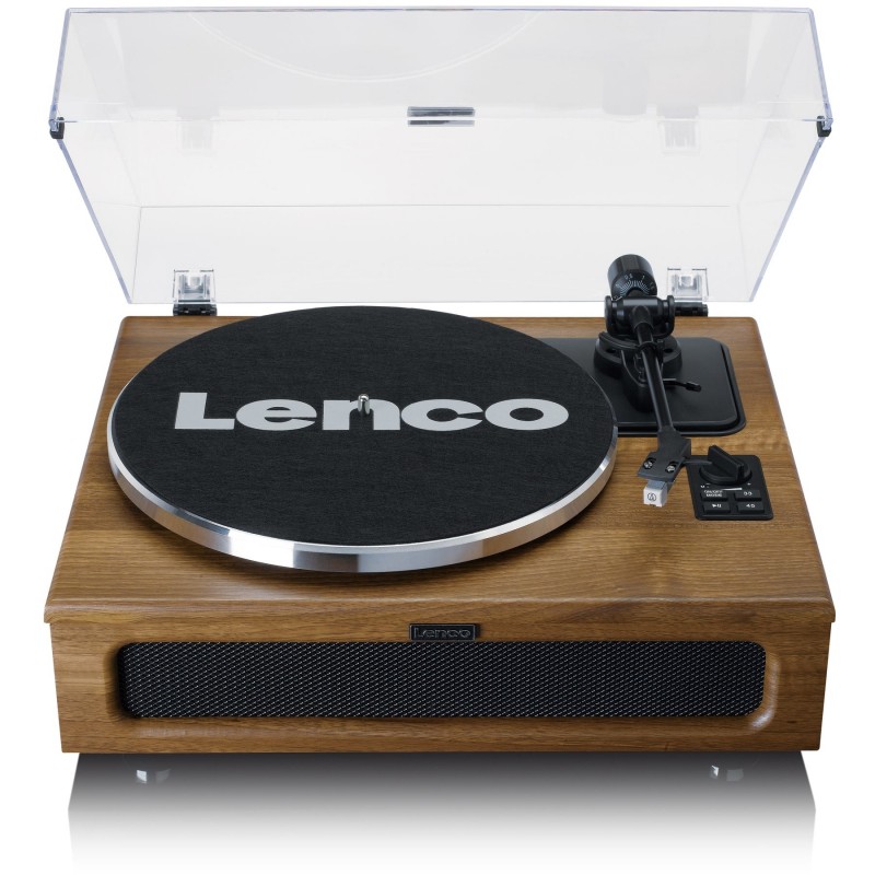 Lenco LS-410WA platine Tourne-disque entraîné par courroie Marron