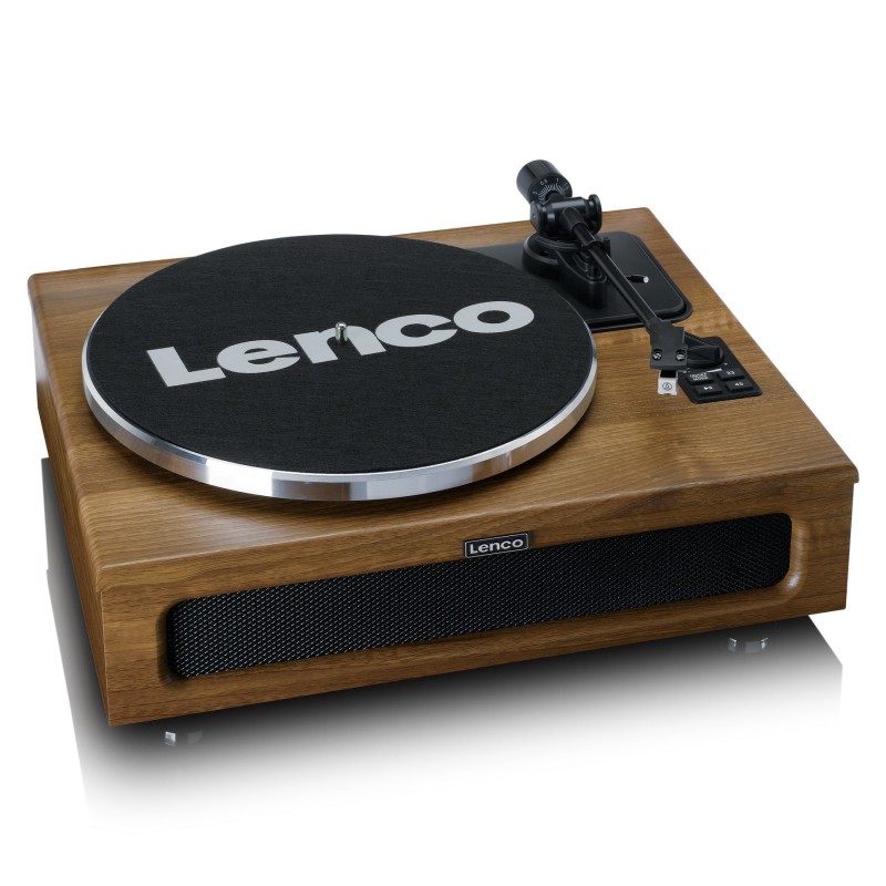 Lenco LS-410WA platine Tourne-disque entraîné par courroie Marron