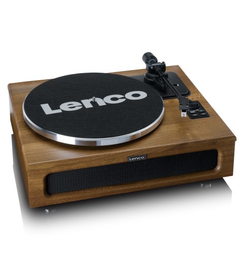 Lenco LS-410WA platine Tourne-disque entraîné par courroie Marron