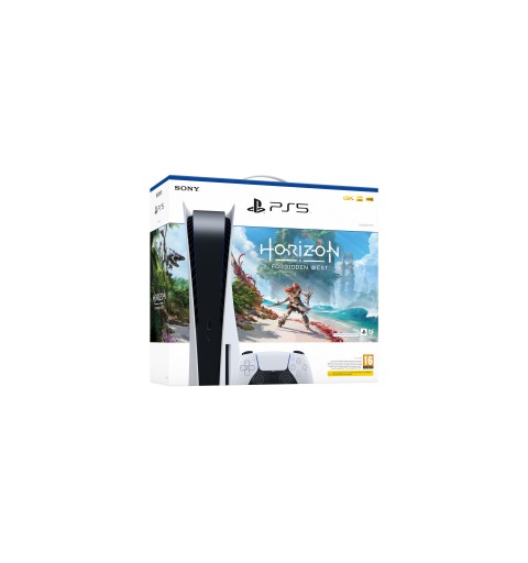 Sony PlayStation 5 Standard + Horizon Forbidden West 825 GB Wi-Fi Nero, Bianco