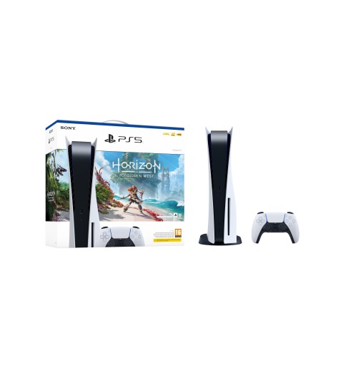 Sony PlayStation 5 Standard + Horizon Forbidden West 825 GB WLAN Schwarz, Weiß