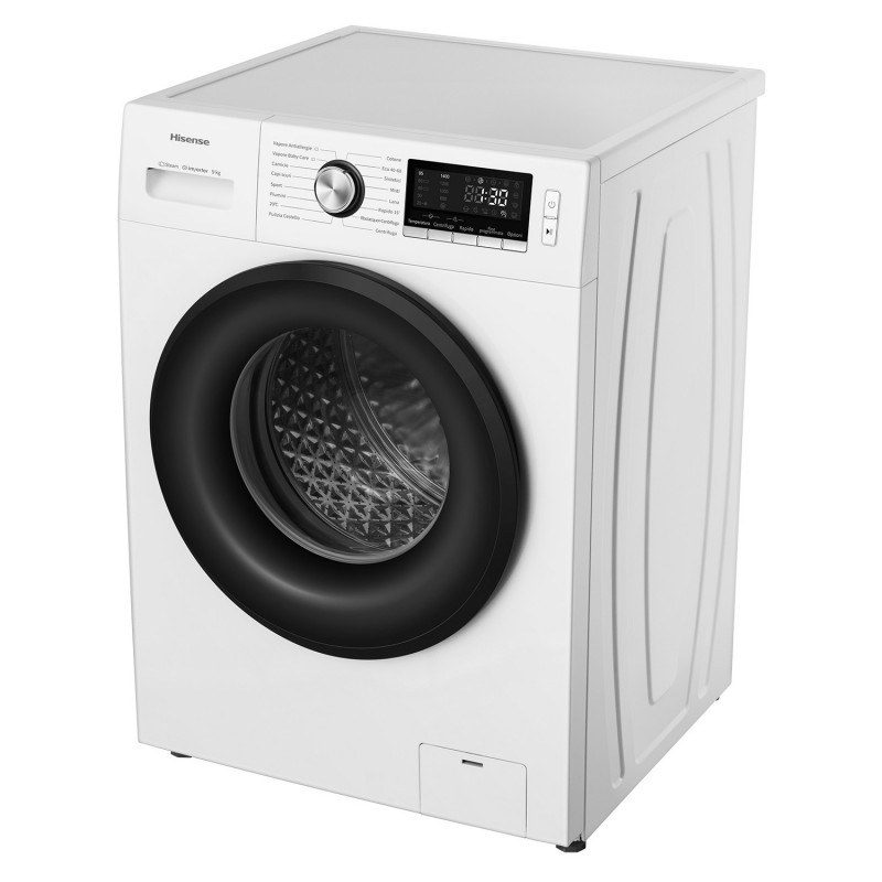 Hisense WFKV9014EVM lavadora Carga frontal 9 kg 1400 RPM C Blanco
